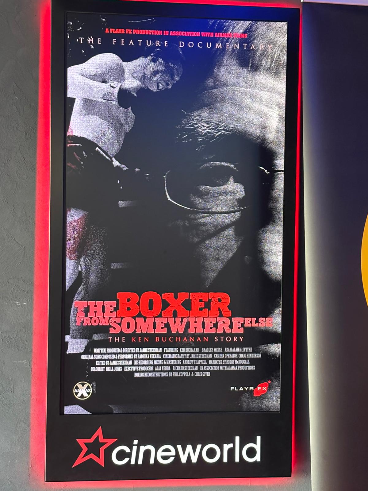 The poster on display