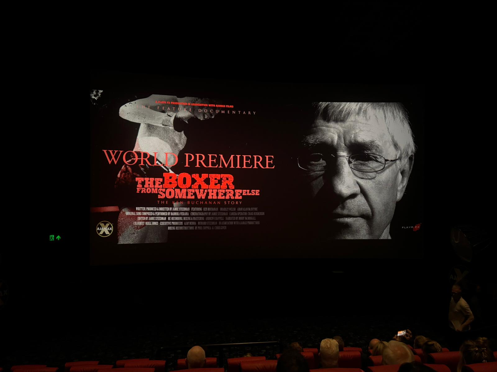 Holding screen before the doors opened