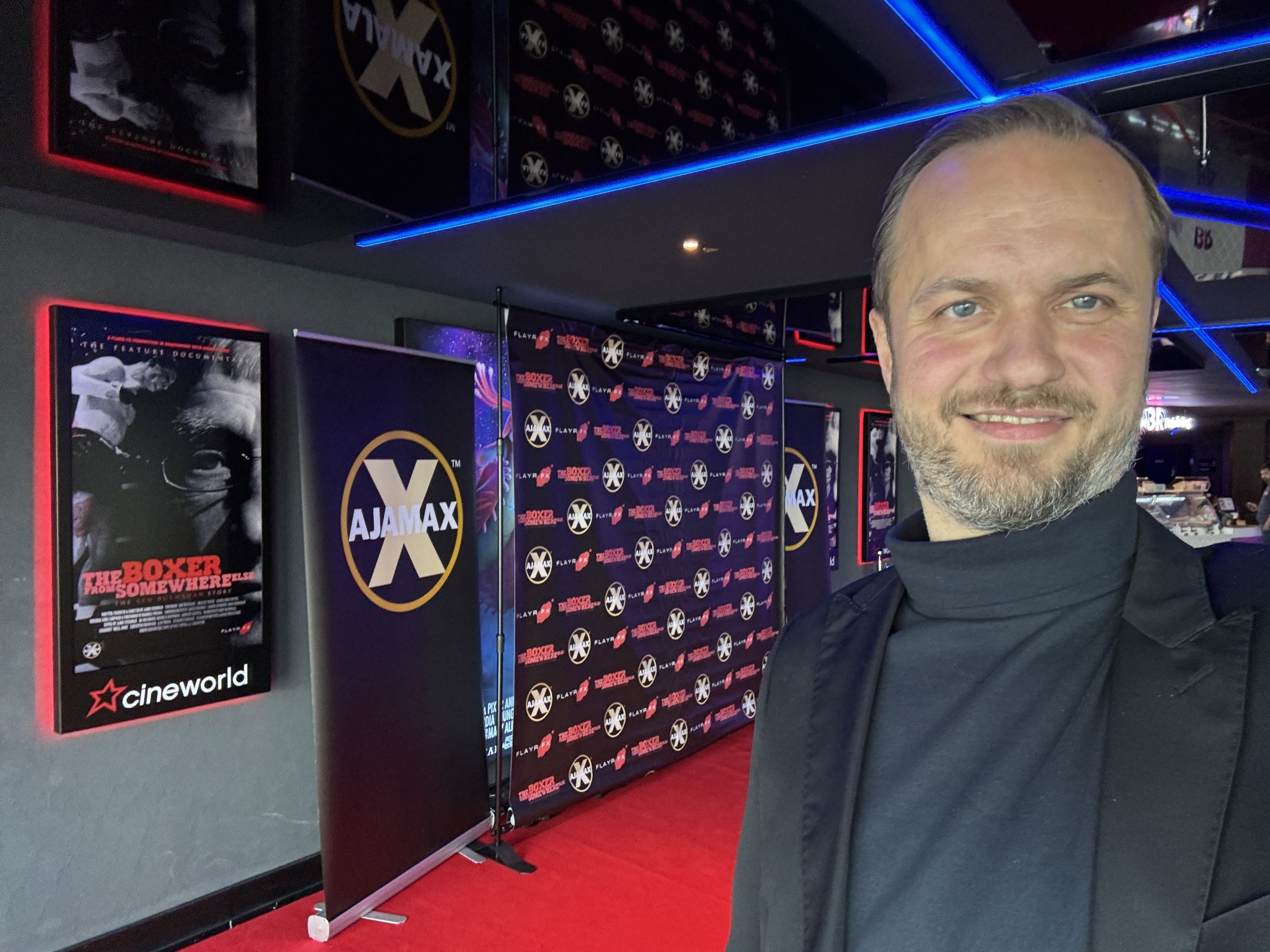 Director Jamie Steedman on the carpet